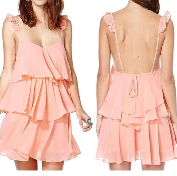 Nasty Gal Dresses & Skirts - Nasty Gal Tiered Ruffle Chiffon Dress